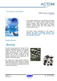 Arnot Product Range - Actom