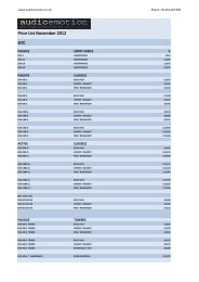 Price List November 2012 ATC - Audio Emotion