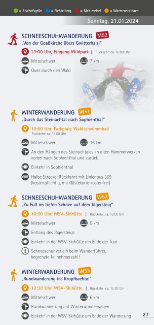 Ochsenkopf Winterwandertage im Januar 2024