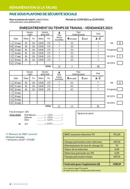 Guide Emploi de Main-d'oeuvre Vendanges 2021