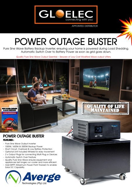 AVERGE POWER OUTAGE BUSTER CAT NON PRICED