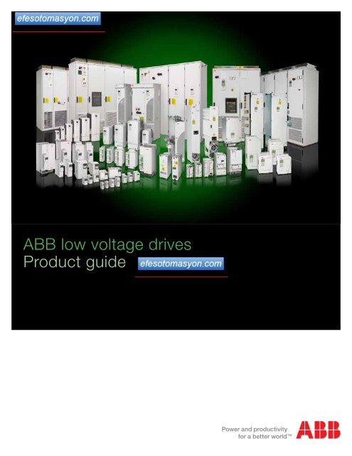 ABB low voltage drives Product guide - Efes otomasyon