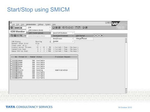 in startsap/stopsap command line executable , the ... - BeKnowledge