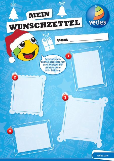VEDES Wunschzettel zum Ausdrucken