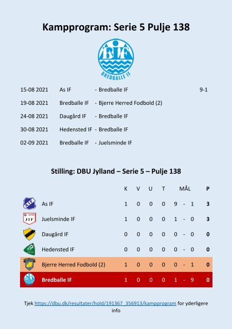 2021 - Nr. 01 - Bredballe IF - AIA-Tranbjerg - 210821