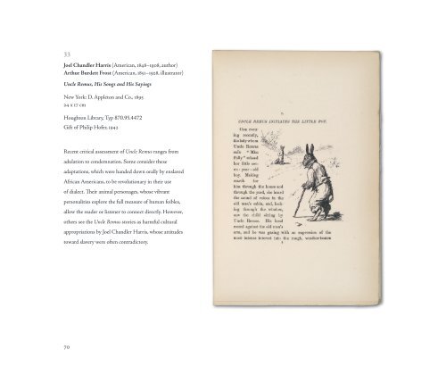 Animals Are Us: Anthropomorphism in Children’s Literature; Celebrating the Peter J. Solomon Collection 