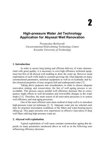 High-pressure Water Jet Technology Application for Abyssal Well ...
