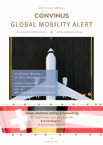 CONVINUS Global Mobility Alert Week 33