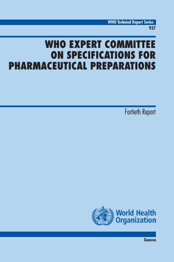 Expert Committee on Specifications for Pharmaceutical