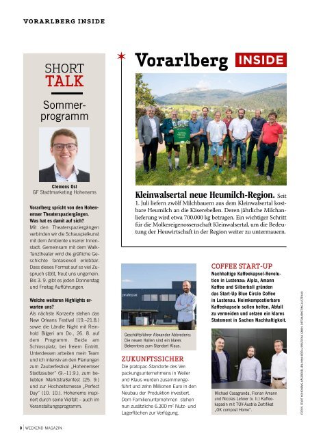 Weekend Magazin Vorarlberg 2021 KW 33