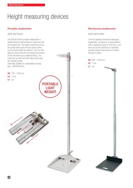 ADE MEDICAL Class III Approved Scales Catalog 2021-2022