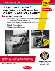 Stop computer and equipment theft with the KablitTM II ... - Lex Tec Inc.