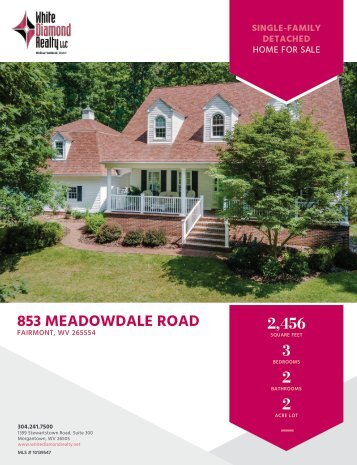 853 Meadowdale Road [House] Marketing Flyer