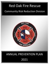 2021 Community Risk Reduction Annual Prevention Plan