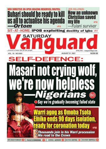 21082021 - Masari not crying wolf we're now helpless _Nigerians