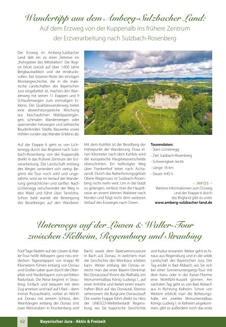 Freizeitmagazin Bayerischer Jura Sommer 2021