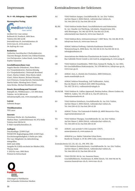 vsao Journal Nr. 4 - August 2021