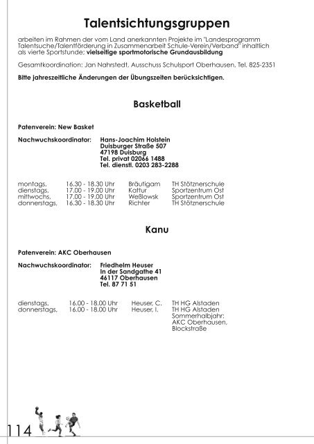 SCHULSPORT OBERHAUSEN 2011 - Ausschuss für den Schulsport