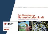 Zertifikatslehrgang Naturschutzfachkraft