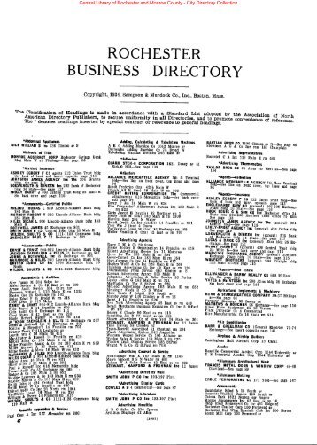 rochester business directory - Monroe County Library System