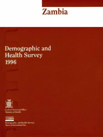 Zambia Demographic and Health Survey 1996 - DataFirst