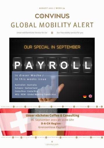 CONVINUS Global Mobility Alert Week 34