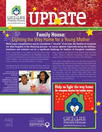 Caregiver Lifeline Program - Gift of Life Family House