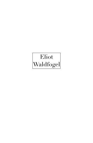 PERSONPORTRÄTT - Eliot Waldfogel