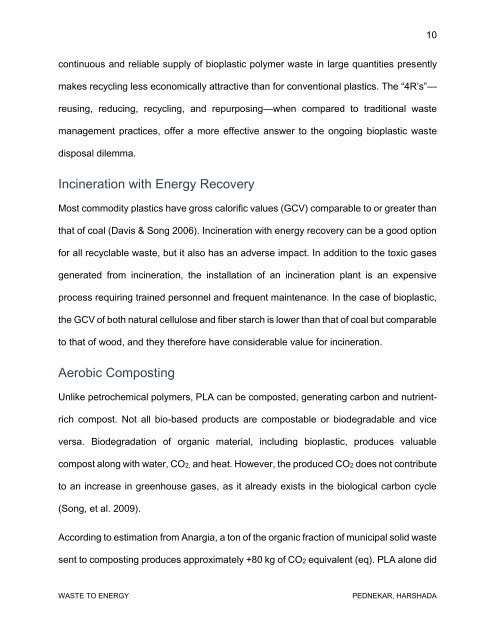 Waste to Energy: Harnessing the fuel in organic waste to create a business opportunity for a recycling-based society and system