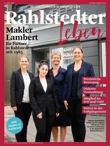 Stadtteilmagazin Rahlstedter Leben August 2021