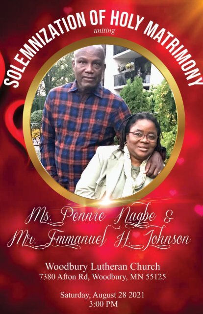 Emmanuel & Pennie wedding Program 