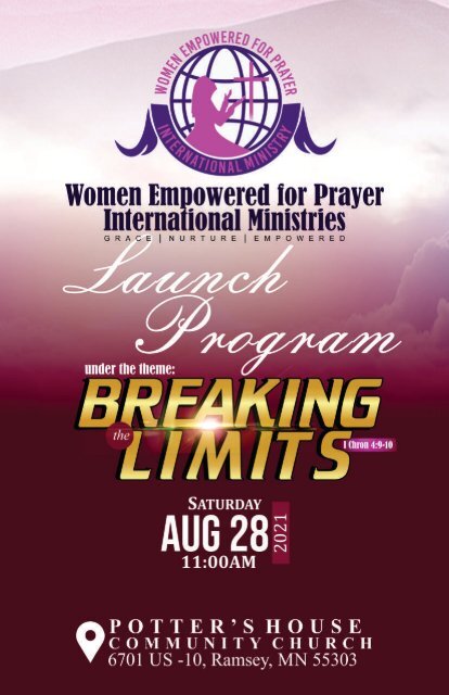 Prophetess Karen Saba WEPIM program Launch 