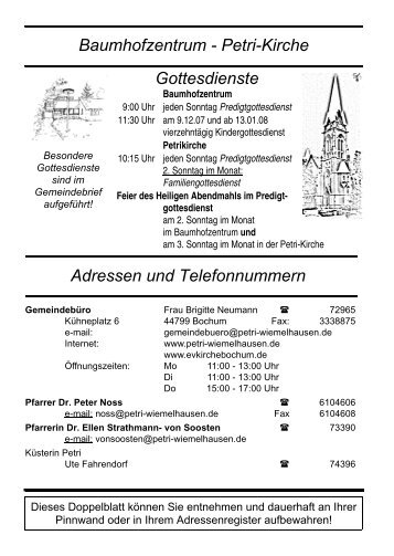 Petri-Kirche - Evangelische Petri-Kirchengemeinde in Bochum ...