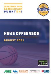 NEWS OFFSEASON – EN Baskets Schwelm / Ausgabe August 2021