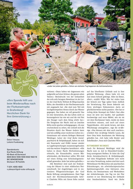 recke:in - Das Magazin der Graf Recke Stiftung Ausgabe 3/2021