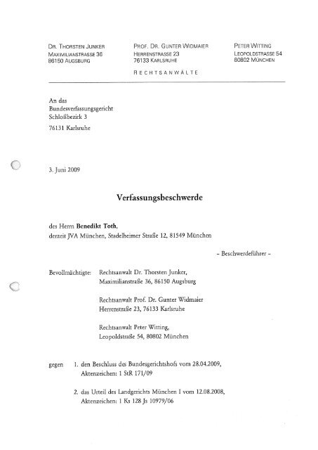 Verfassungsbeschwerde