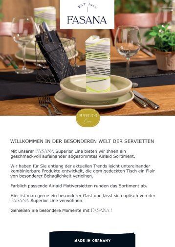 FASANA - Superior Line Servietten