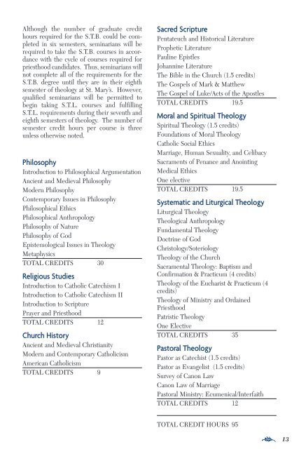 School of Theology Catalog 2021