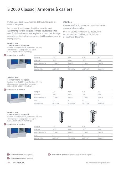 MAKK Vestiaires et armoires casiers