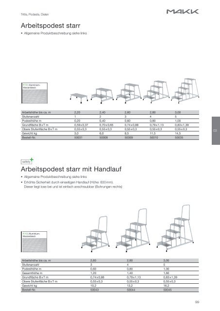 MAKK Leitern und Arbeitsplattformen 