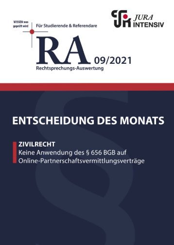 RA 09/2021 - Entscheidung des Monats