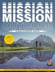 MISSION OUTDOOR – Das Magazin von SPORT 2000 – Herbst 2021
