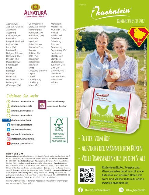 Alnatura Kostbar-Rezeptjournal 3. Ausgabe 2021