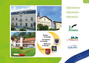 Broschüre Partnerstädte Wendelstein - Saint Junien - Gmina Zukowo