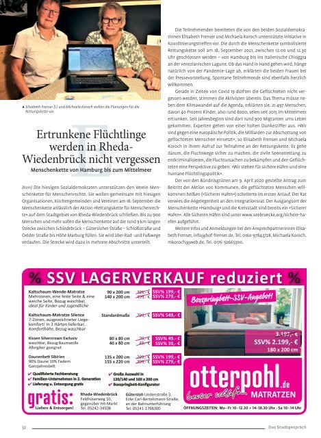 Das Stadtgespräch Ausgabe September 2021 auf Mein Rheda-Wiedenbrück