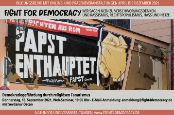 16.9.2021: Demokratiegefährdung durch religiösen Fanatismus