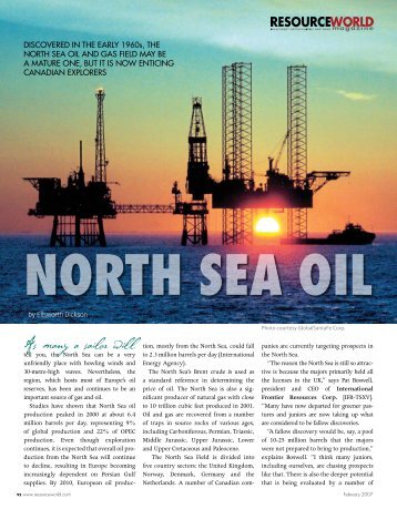 North Sea - International Frontier Resources Corporation