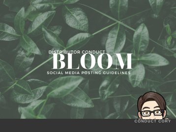 BLOOM Social Media Posting Guidelines