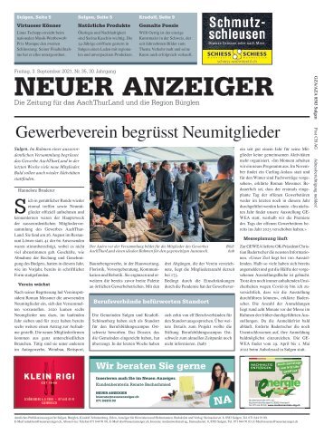 Neuer Anzeiger 3. September 2021