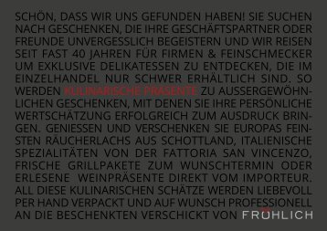Fröhlich Präsente Katalog 2024-25 I  Erlesene Feinkost Geschenke für Kunden, Mitarbeiter und Freunde